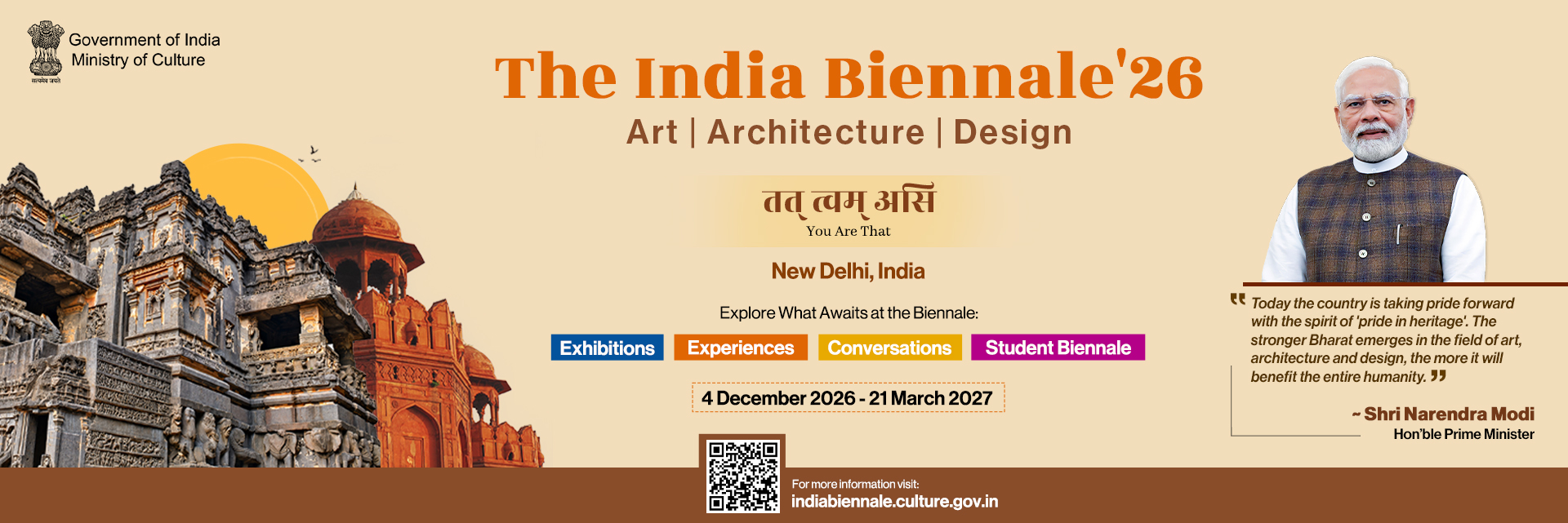 The India Biennale'26 - Art | Architecture | Design, New Delhi, 4 December 2026 - 21 March 2027